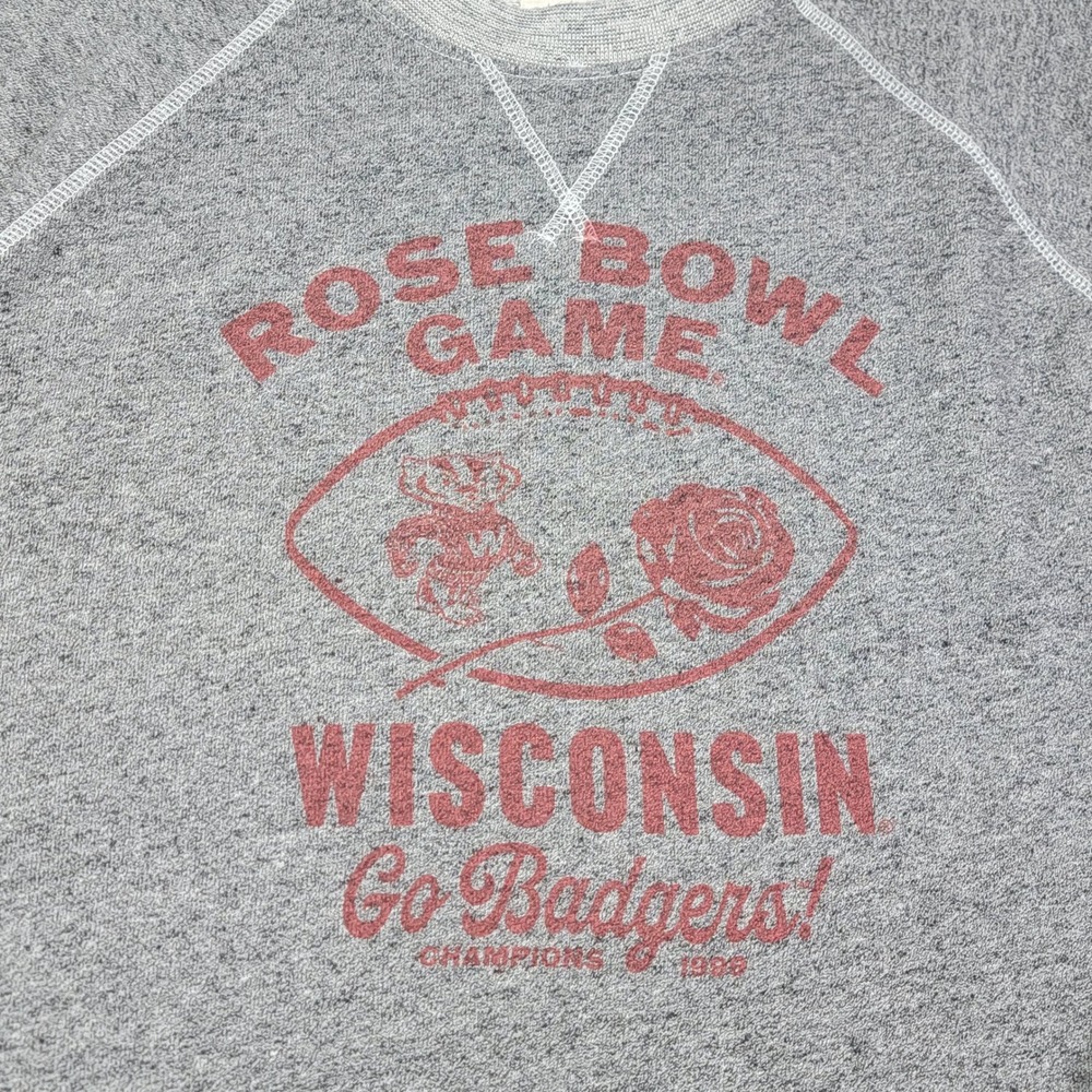 Tailgate Mens Wisconsin Badgers 1999 Rose Bowl Game Crewneck Sweatshirt XL Gray